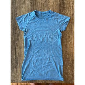 lululemon athletica Blue Short Sleeve Tee